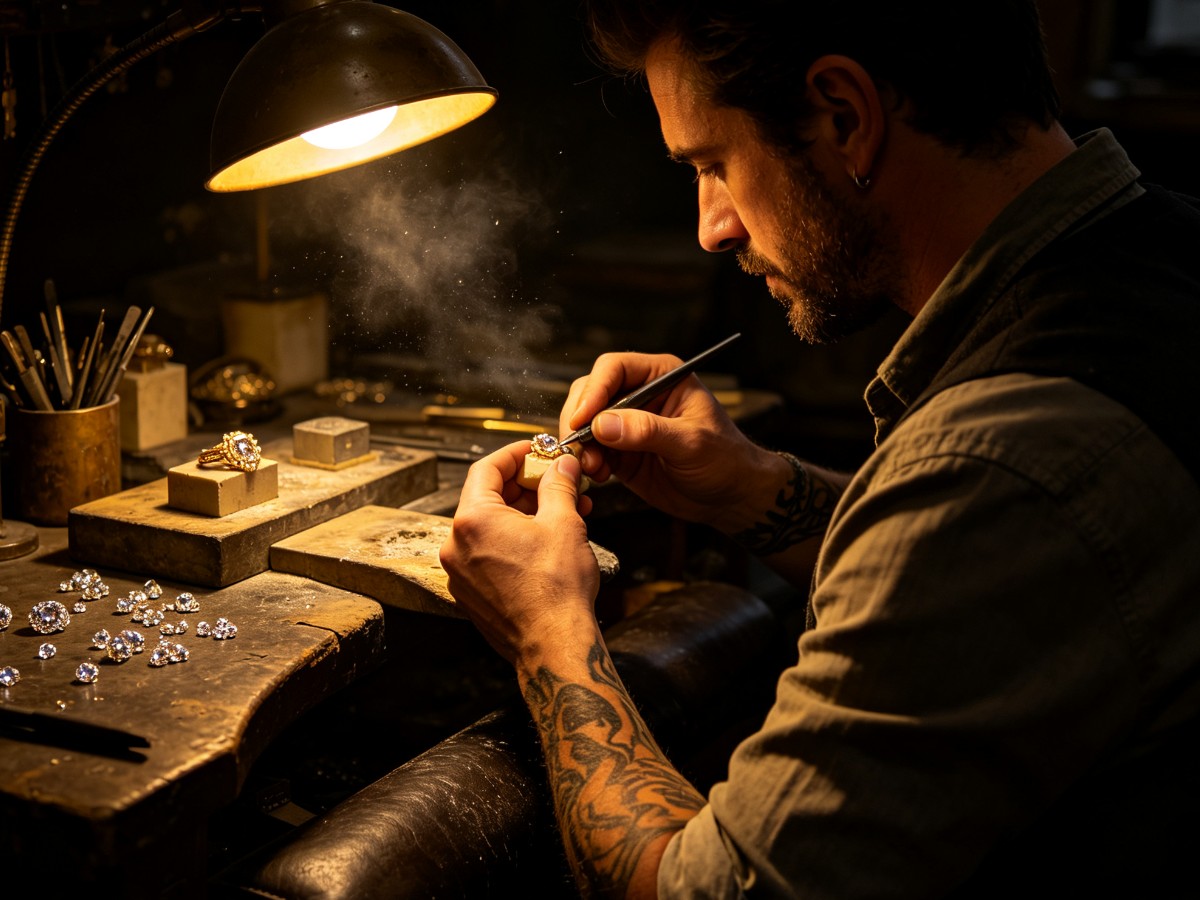 Master jeweler at work